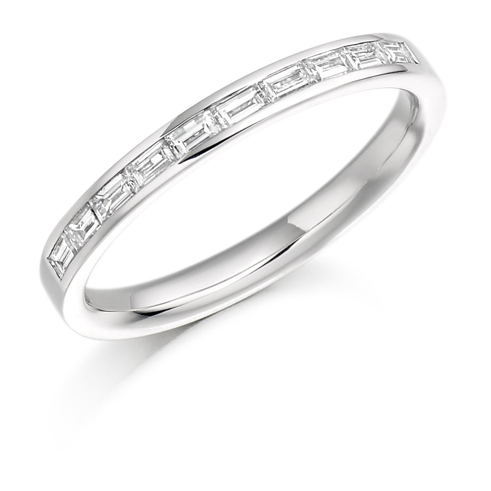 Channel-Set Half Eternity Ring, 0.30ct total (HET941) in White Gold