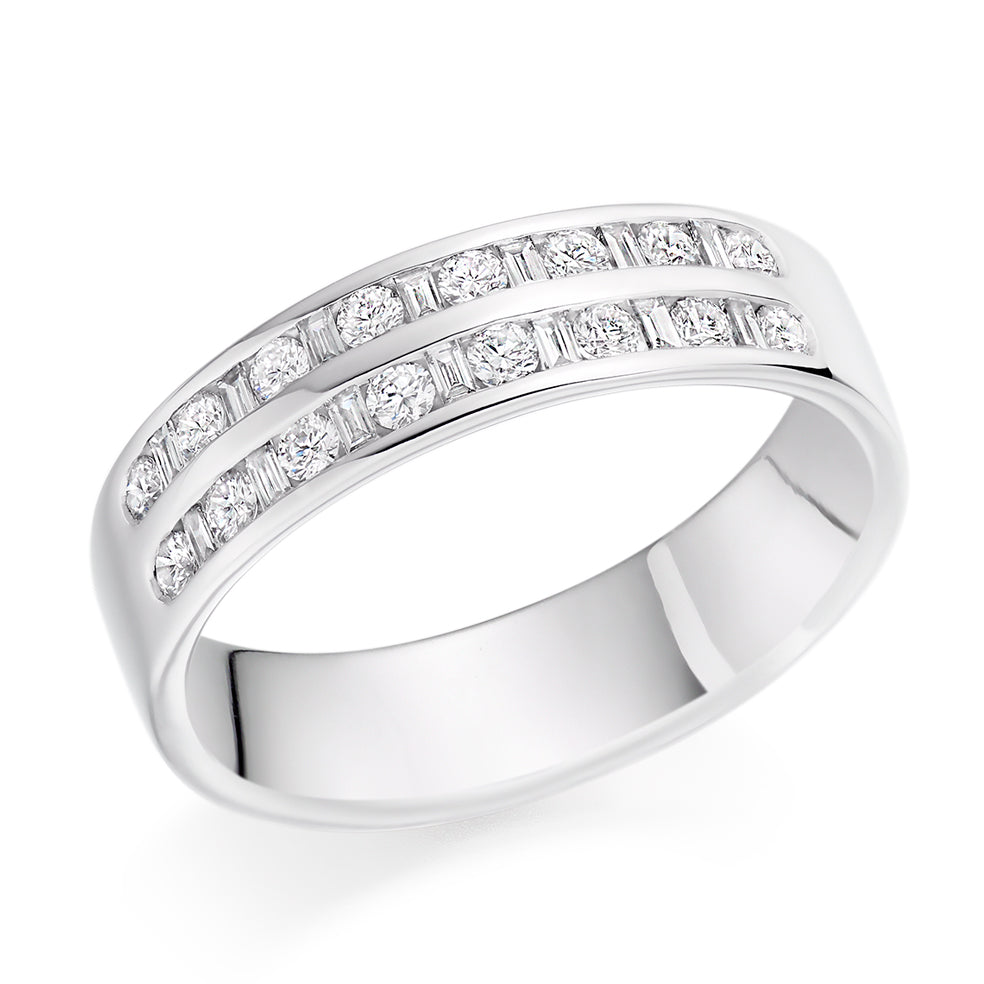 Channel-Set Half Eternity Ring, 0.5ct total (HET9516) in White Gold