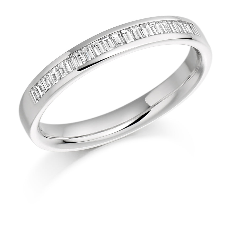 Channel-Set Half Eternity Ring, 0.26ct total (HET963) in White Gold