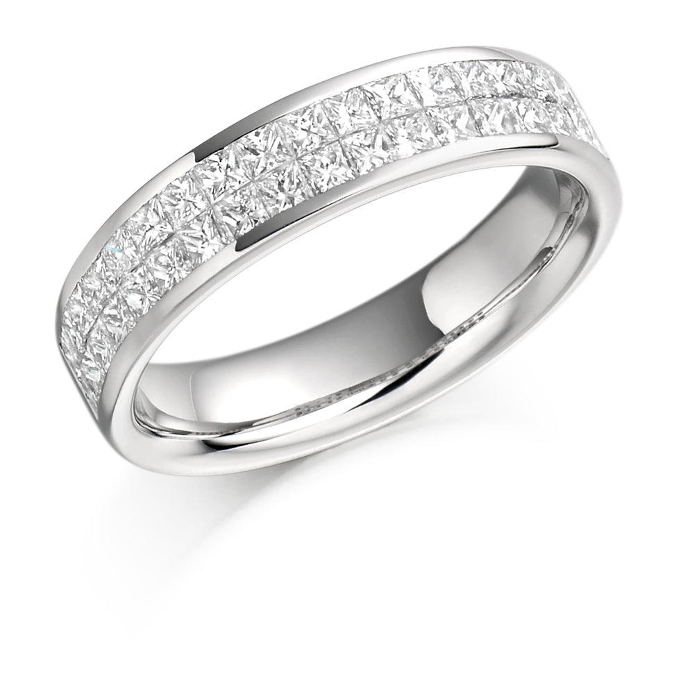Channel-Set Half Eternity Ring, 1.0ct total (HET988) in White Gold
