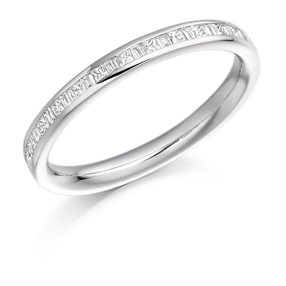 Channel-Set Half Eternity Ring, 0.3ct total (HET996) in White Gold