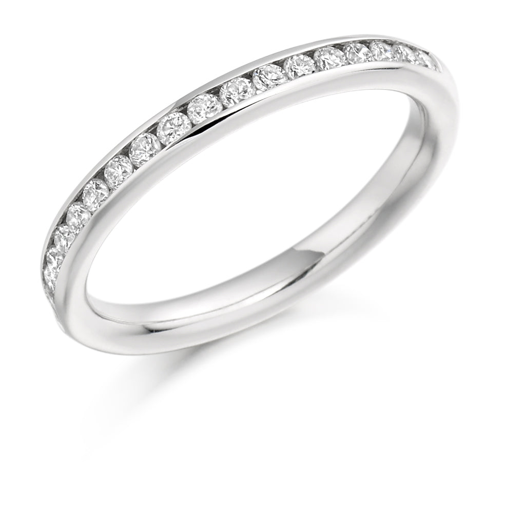 Channel-Set Half Eternity Ring, 0.33ct total (HET997) in White Gold