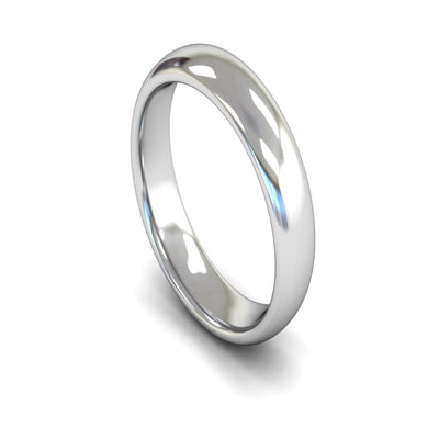 Platinum Edged Court Wedding Ring 5mm - Heavy Weight