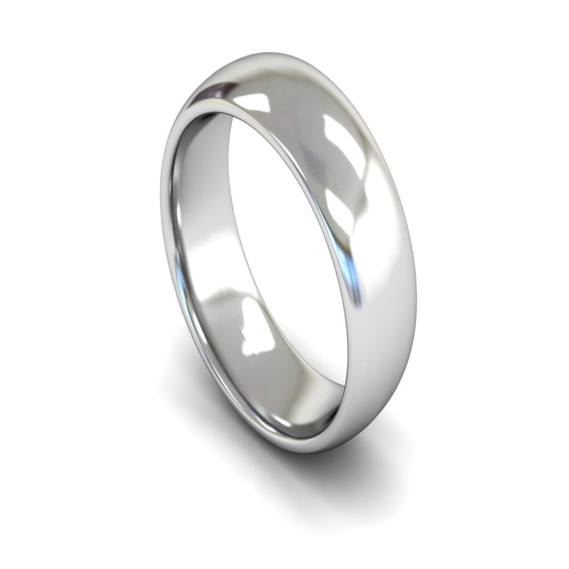 Platinum Edged Court Wedding Ring 7mm - Heavy Weight