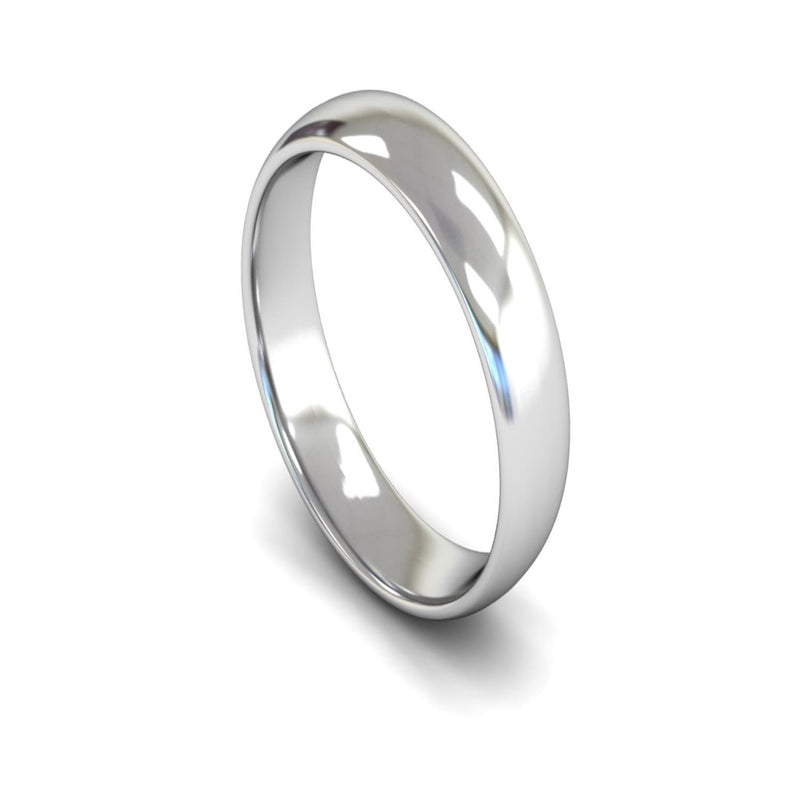 Platinum Edged Court Wedding Ring 5mm - Light Weight