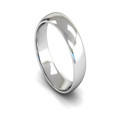 Platinum Edged Court Wedding Ring 6mm - Light Weight