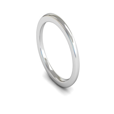 Platinum Engagement Match Wedding Ring 2mm - Heavy Weight