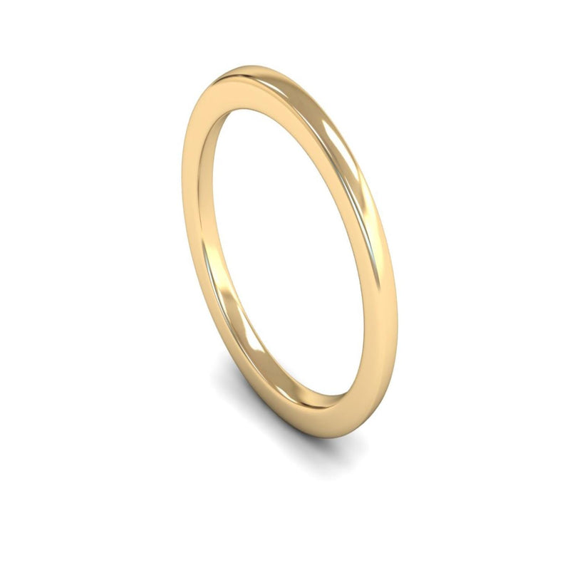 14ct Yellow Gold Engagement Match Wedding Ring 2mm - Heavy Weight