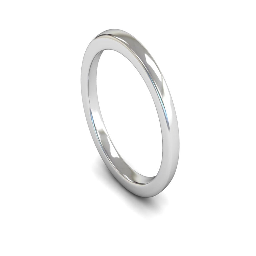 14ct White Gold Engagement Match Wedding Ring 2.5mm - Heavy Weight