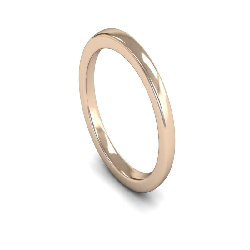 9ct Rose Gold Engagement Match Wedding Ring 2.5mm - Heavy Weight