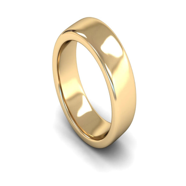 18ct Yellow Gold Engagement Match Wedding Ring 7mm - Heavy Weight