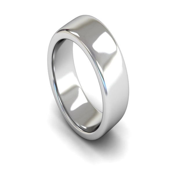 9ct White Gold Engagement Match Wedding Ring 8mm - Heavy Weight