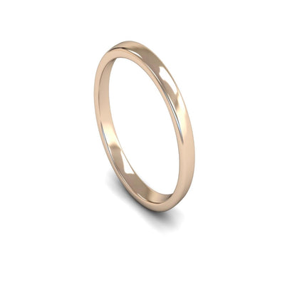 14ct Rose Gold Engagement Match Wedding Ring 2.5mm - Light Weight