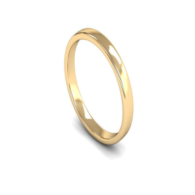14ct Yellow Gold Engagement Match Wedding Ring 2.5mm - Light Weight
