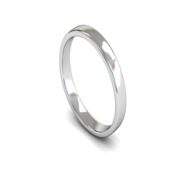 9ct White Gold Engagement Match Wedding Ring 3mm - Light Weight