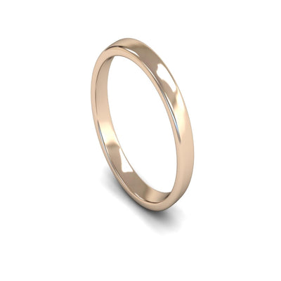 9ct Rose Gold Engagement Match Wedding Ring 3mm - Light Weight