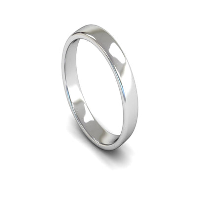 9ct White Gold Engagement Match Wedding Ring 4mm - Light Weight
