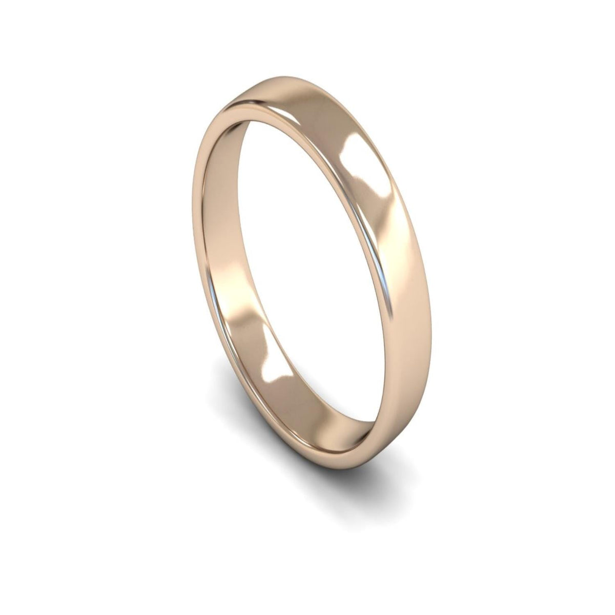 14ct Rose Gold Engagement Match Wedding Ring 4mm - Light Weight