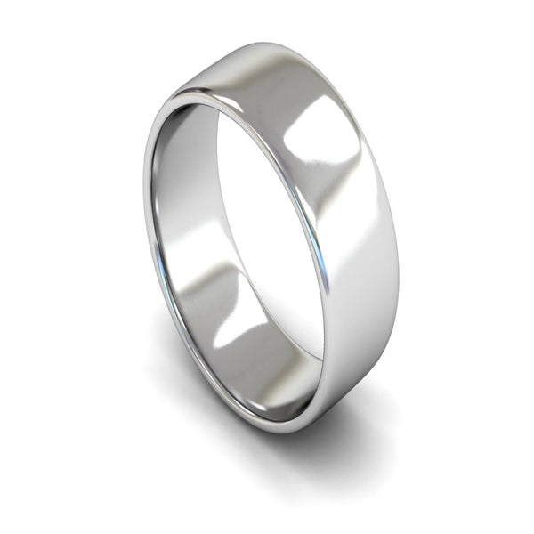 9ct White Gold Engagement Match Wedding Ring 8mm - Light Weight