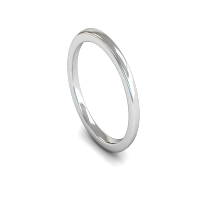 Platinum Engagement Match Wedding Ring 2mm - Medium Weight