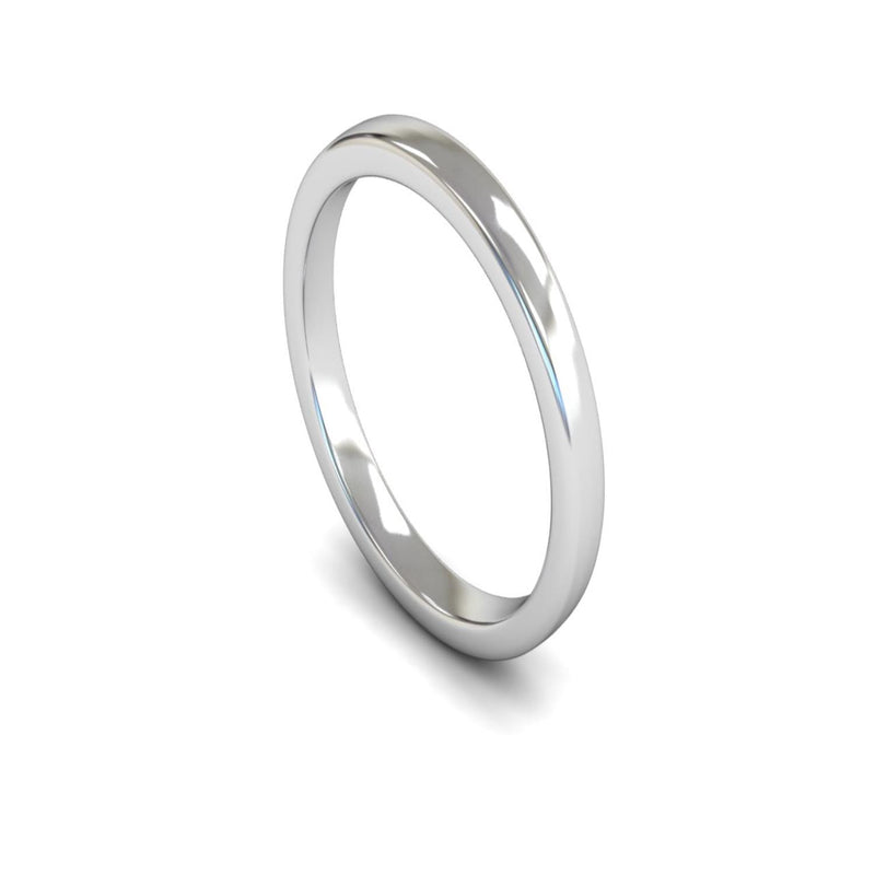 Platinum Engagement Match Wedding Ring 2.5mm - Medium Weight