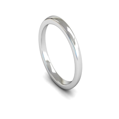 9ct White Gold Engagement Match Wedding Ring 2.5mm - Medium Weight