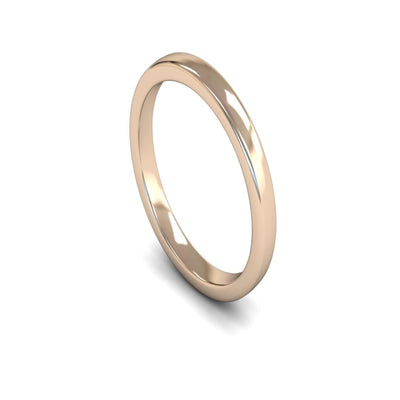 14ct Rose Gold Engagement Match Wedding Ring 2.5mm - Medium Weight