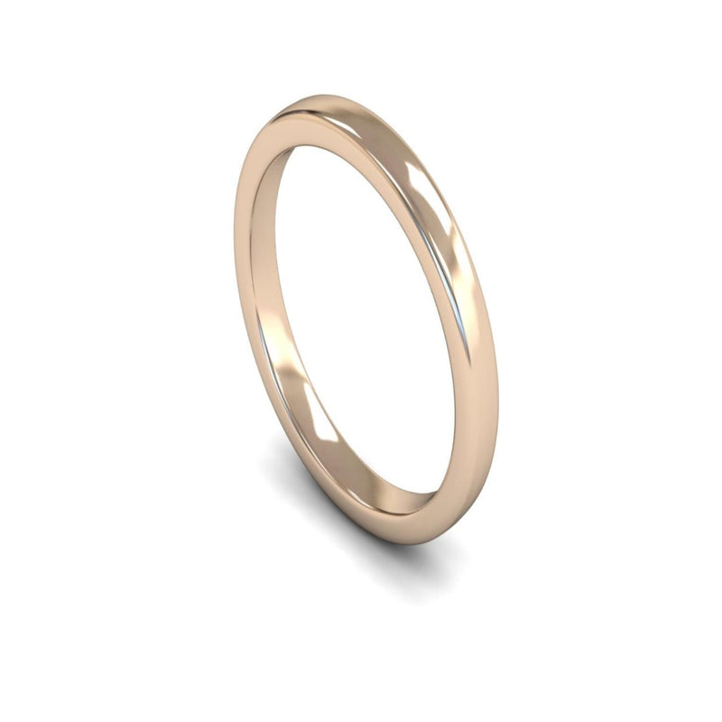 9ct Rose Gold Engagement Match Wedding Ring 2.5mm - Medium Weight