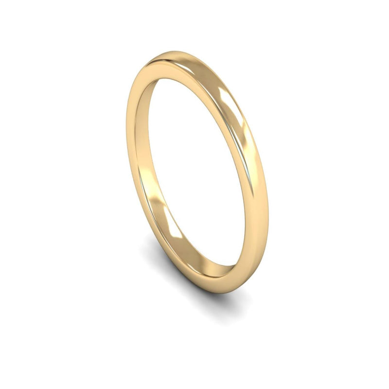 14ct Yellow Gold Engagement Match Wedding Ring 2.5mm - Medium Weight