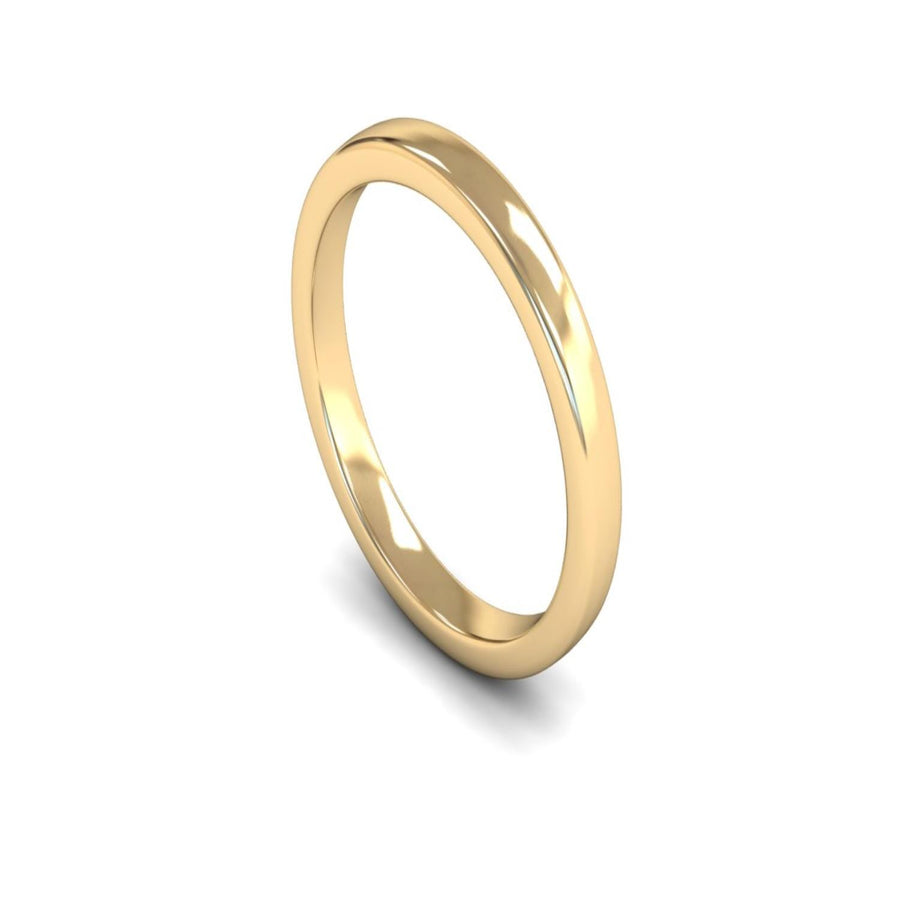 9ct Yellow Gold Engagement Match Wedding Ring 2.5mm - Medium Weight
