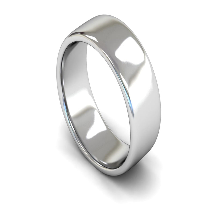 14ct White Gold Engagement Match Wedding Ring 8mm - Medium Weight