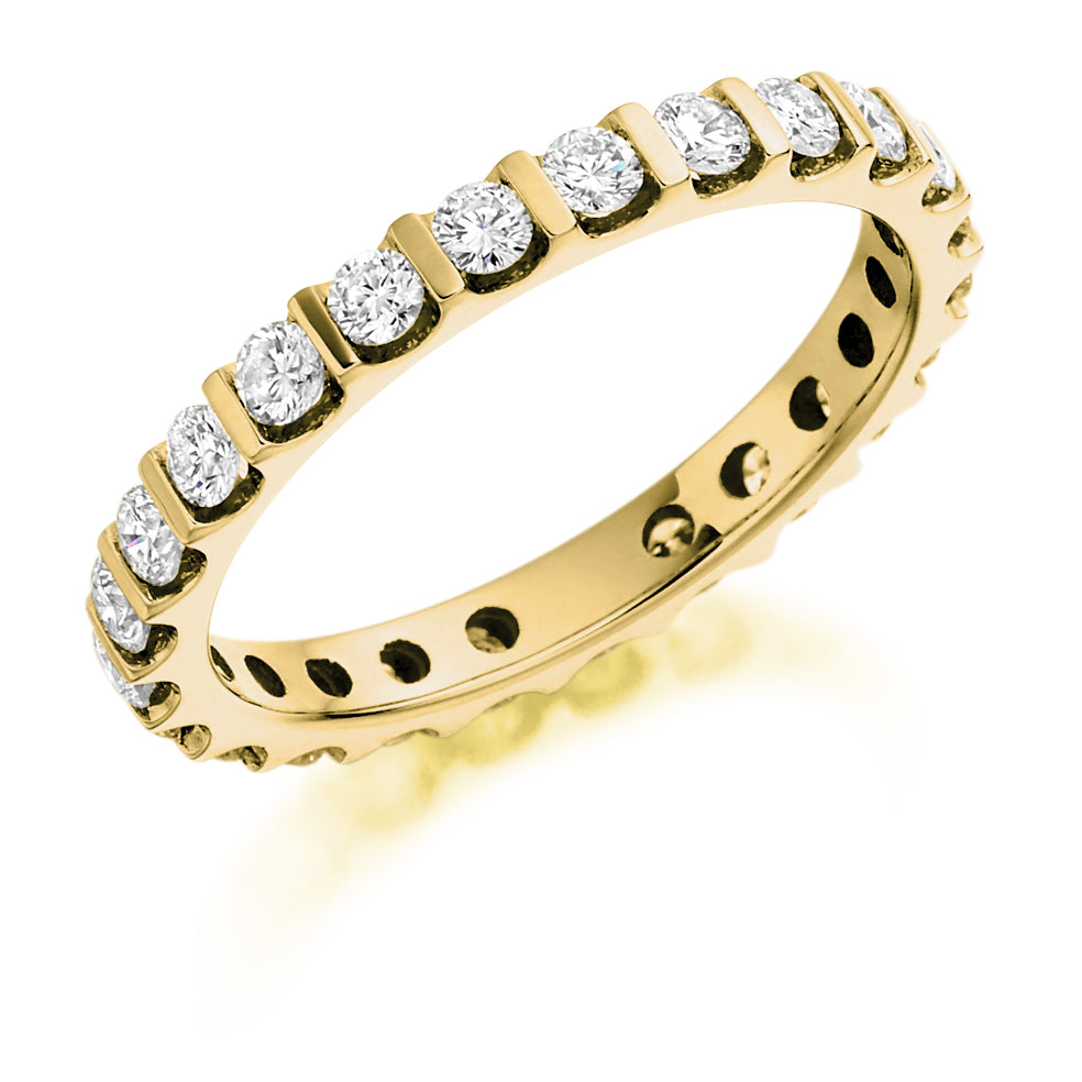 Bar-Set Full Eternity Ring, 1.0ct total (FET1031) in Yellow Gold