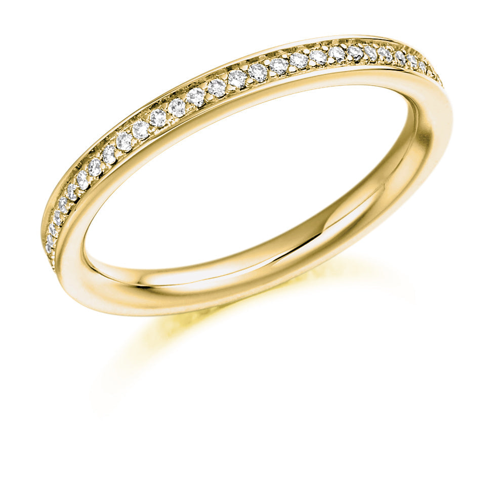 Grain-Set Diamond Full Eternity Ring, 0.3ct in Yellow Gold