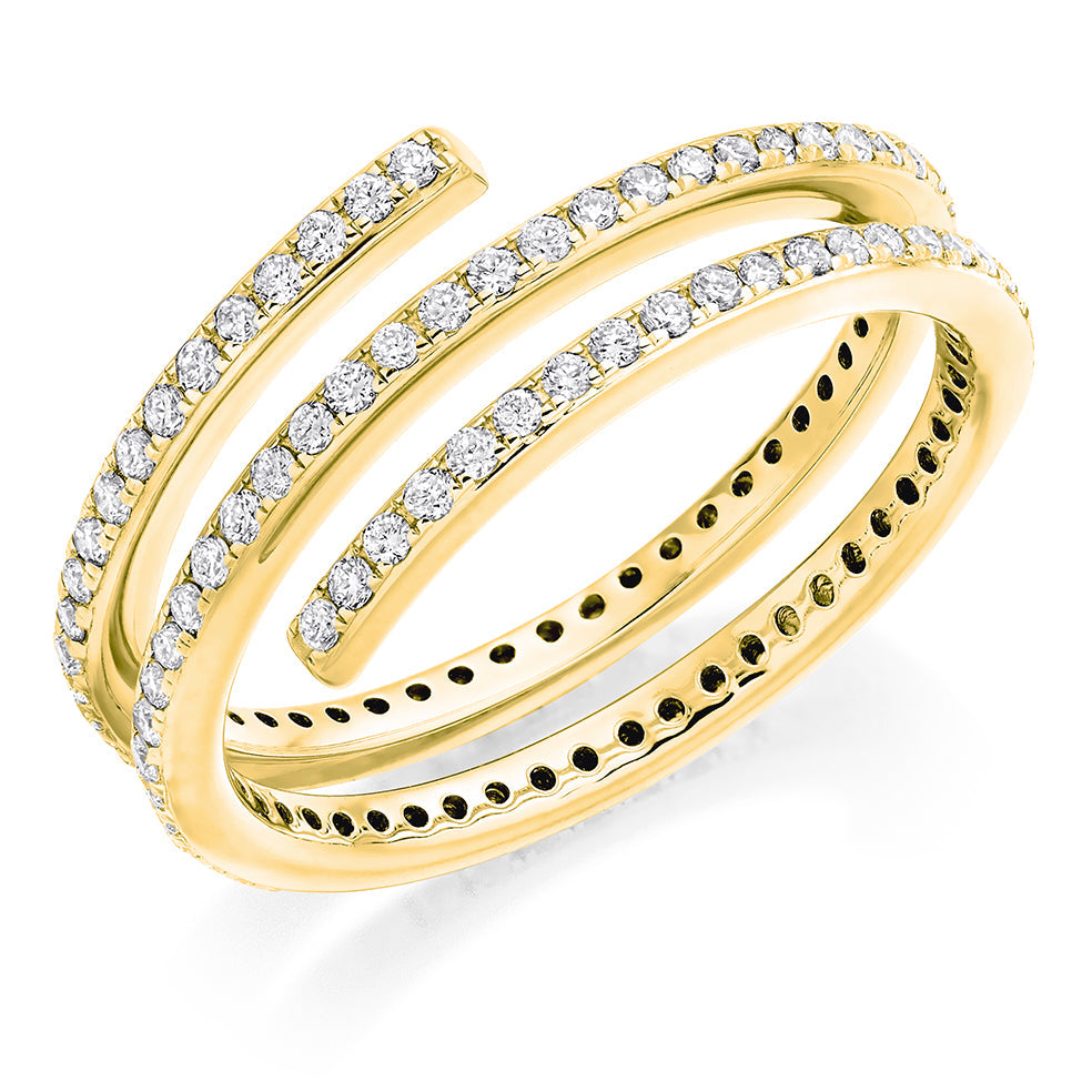 Micro-Claw Diamond Full Eternity Ring, 0.55ct in Yellow Gold