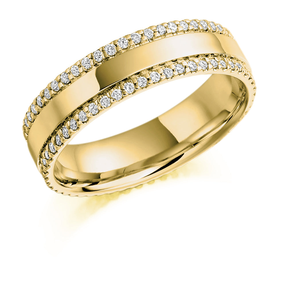 Micro-Claw Full Eternity Ring, 0.55ct total in Yellow Gold