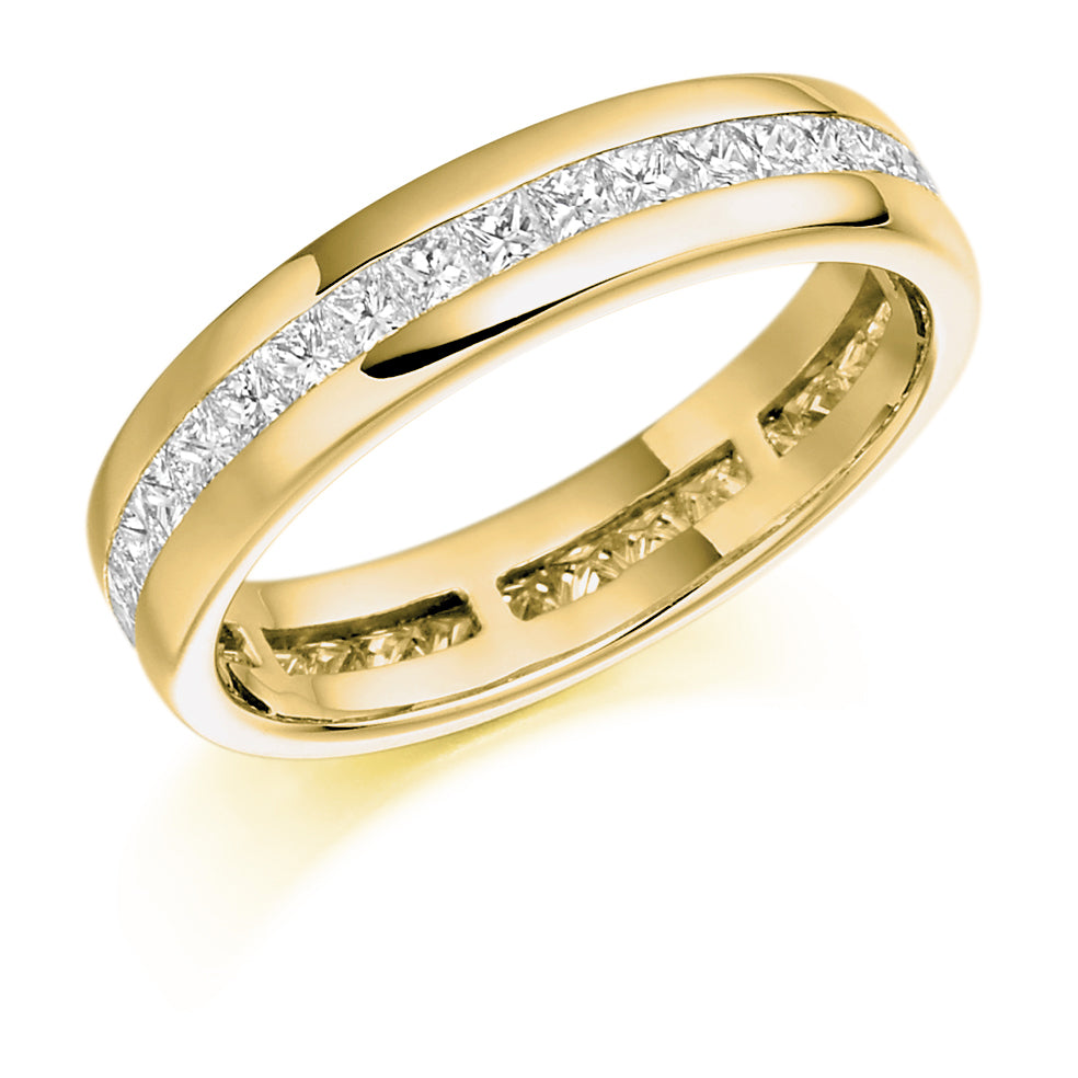 Channel-Set Diamond Full Eternity Ring E, 1.0ct in Yellow Gold