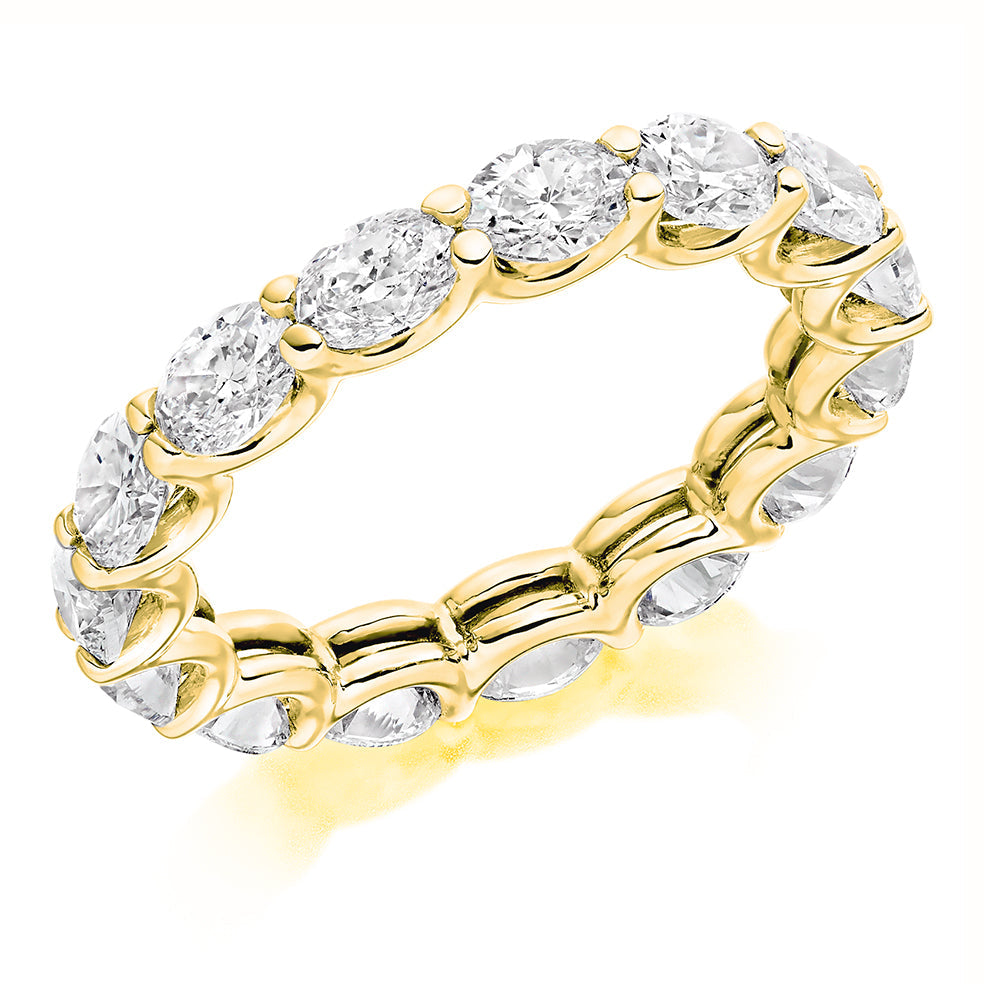 Claw-Set Full Eternity Ring, 3.75ct total in Yellow Gold