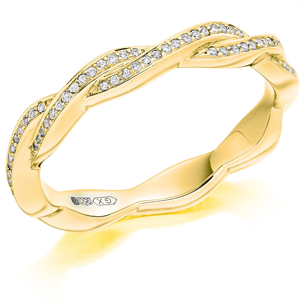 Grain-Set Full Eternity Ring, 0.25ct total in Yellow Gold