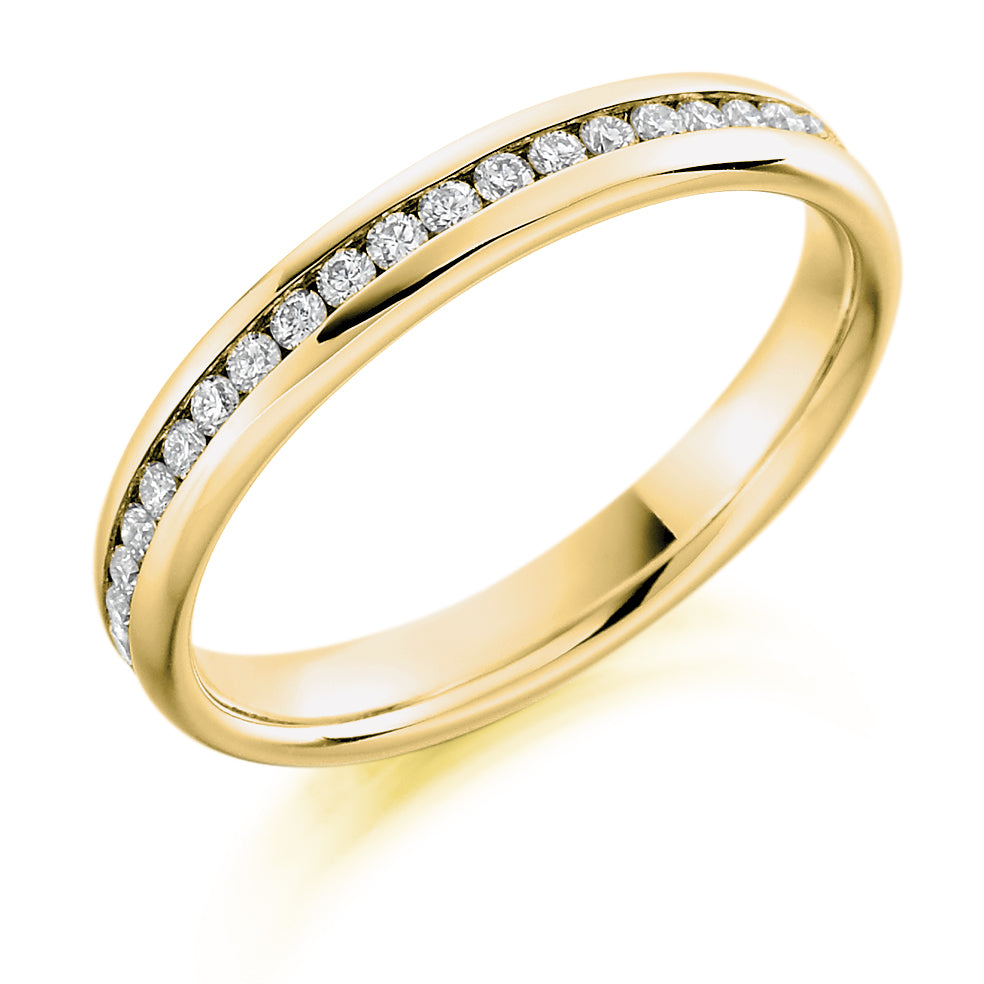 Channel-Set Diamond Full Eternity Ring, 0.45ct in Yellow Gold