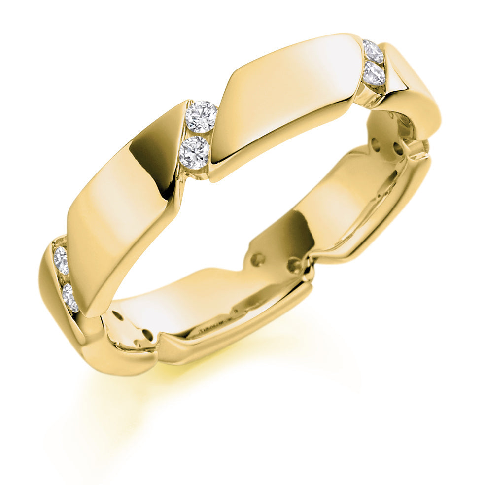 Channel-Set Full Eternity Ring, 0.2ct total in Yellow Gold
