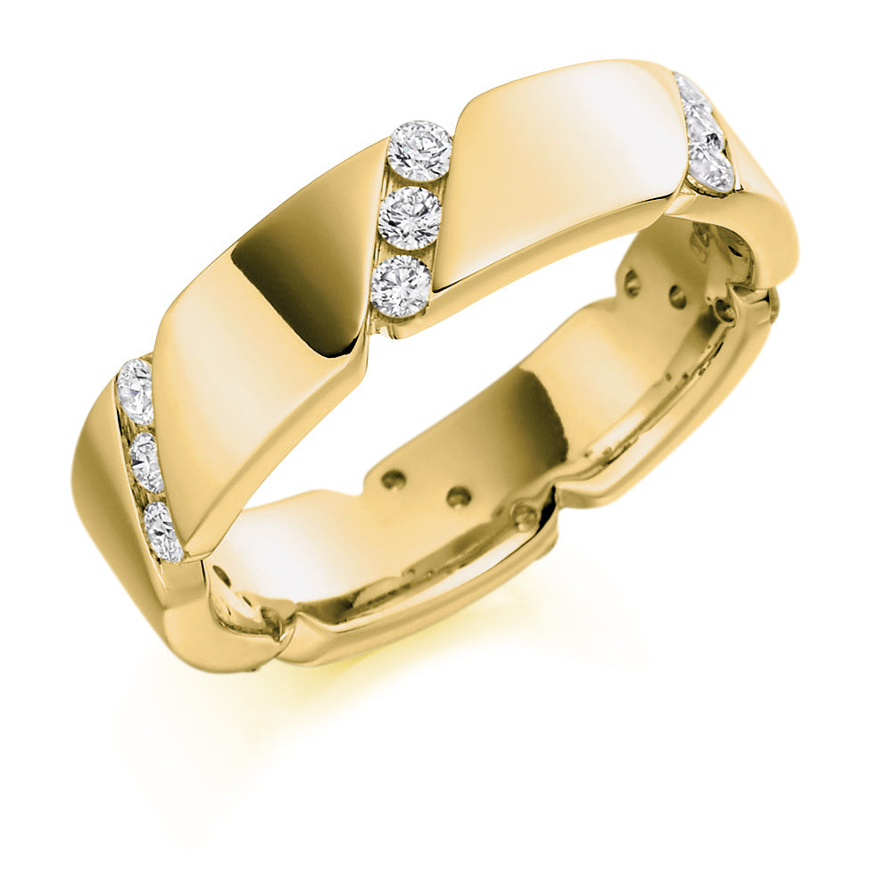 Channel-Set Full Eternity Ring, 0.4ct total in Yellow Gold