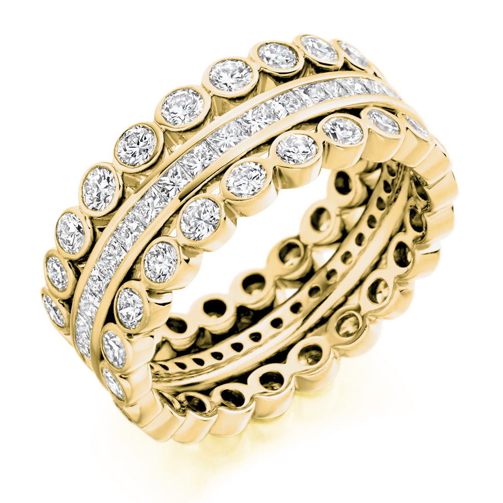 Channel-Set Full Eternity Ring, 3.0ct total (FET1333) in Yellow Gold