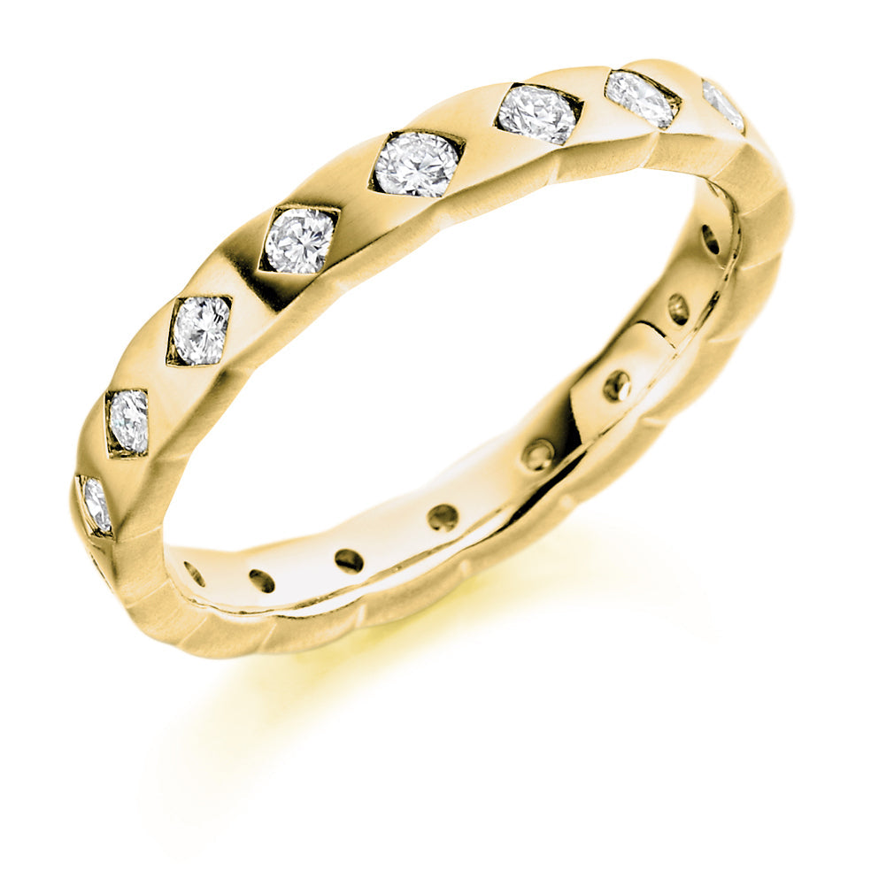 Flush-Set Full Eternity Ring, 0.55ct total in Yellow Gold