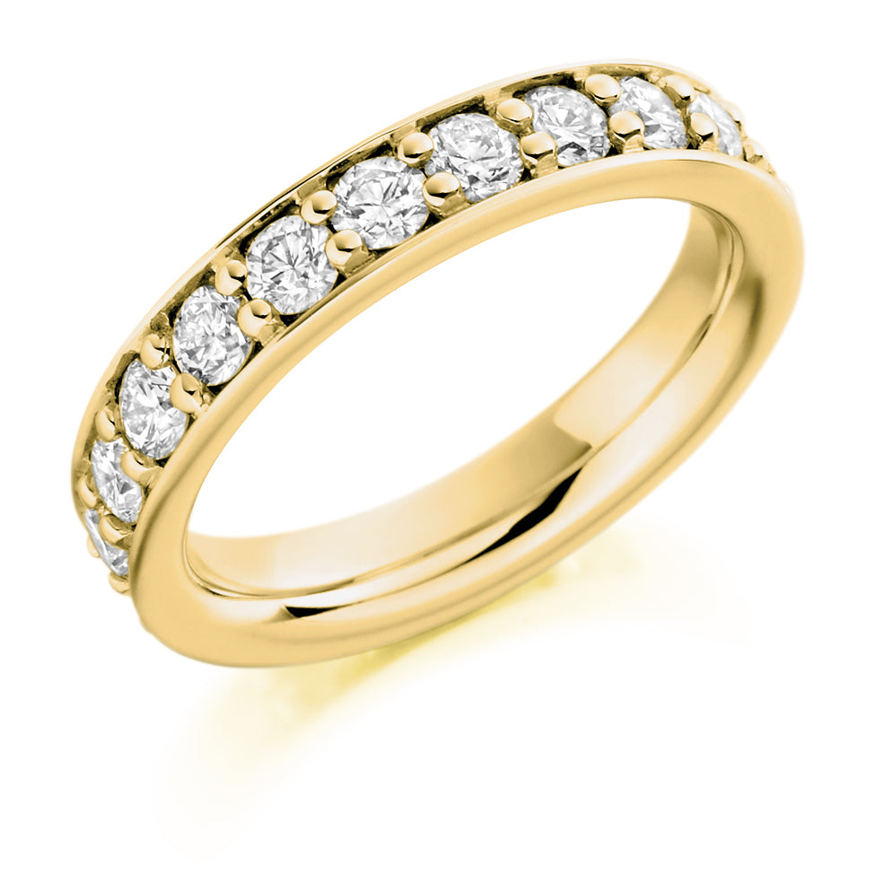 Grain-Set Diamond Full Eternity Ring, 2.0ct in Yellow Gold