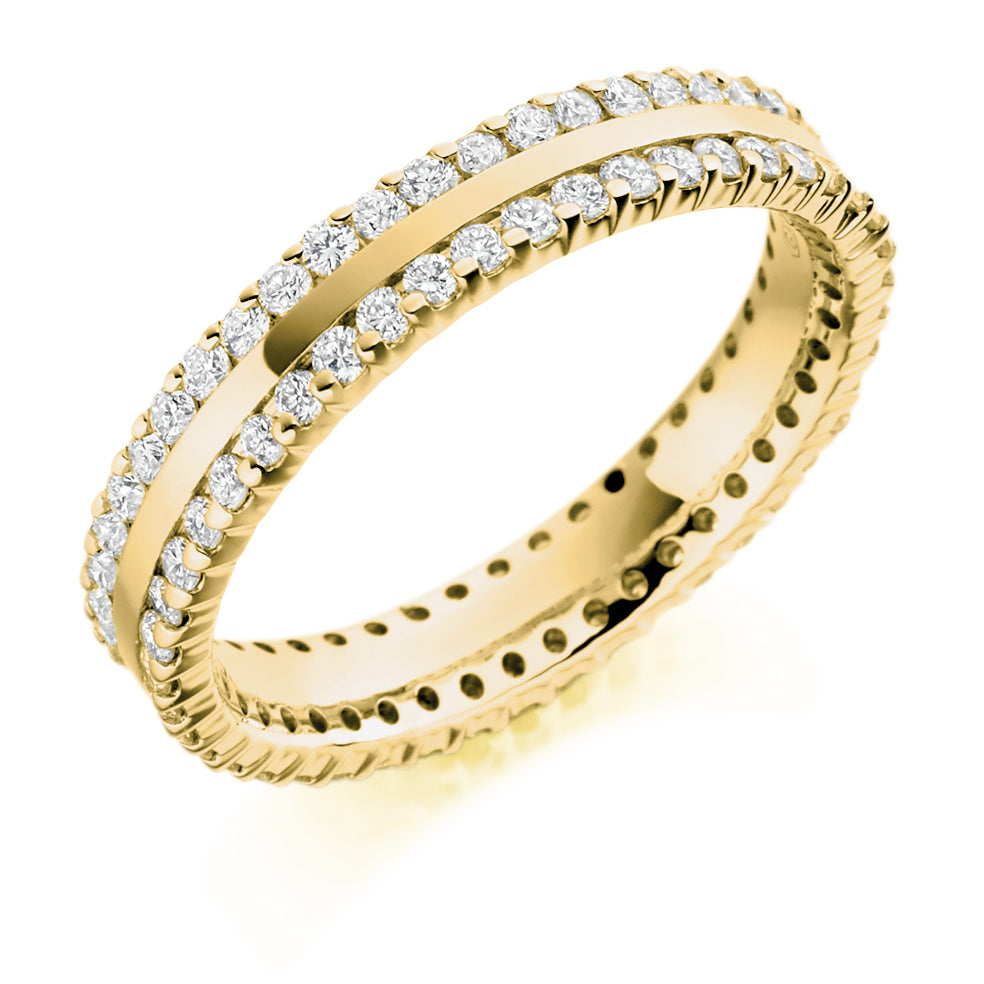 Micro-Claw Full Eternity Ring, 1.0ct total (FET1553) in Yellow Gold