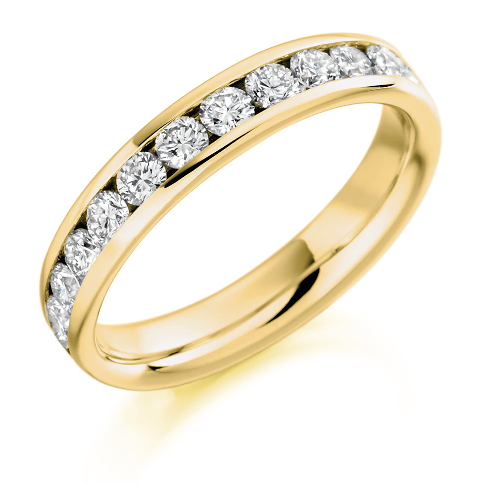 Channel-Set Diamond Full Eternity Ring, 1.55ct in Yellow Gold