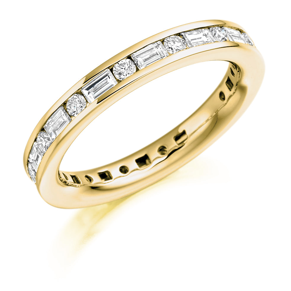 Channel-Set Full Eternity Ring, 1.5ct total (FET1788) in Yellow Gold