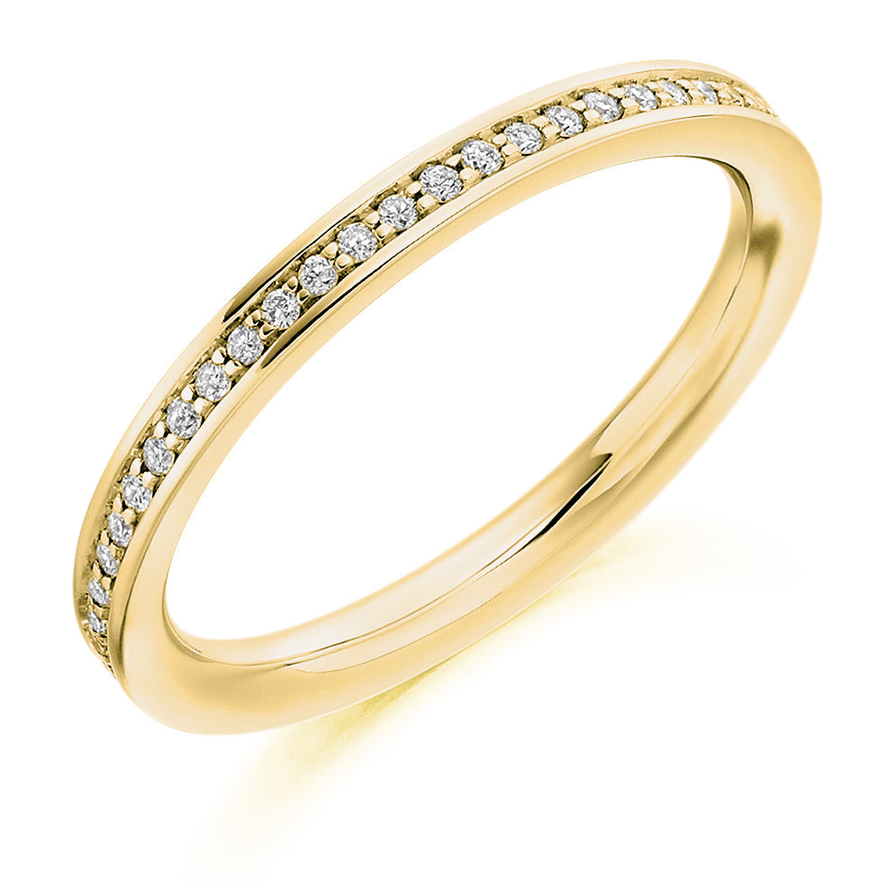 Grain-Set Diamond Full Eternity Ring, 0.27ct in Yellow Gold