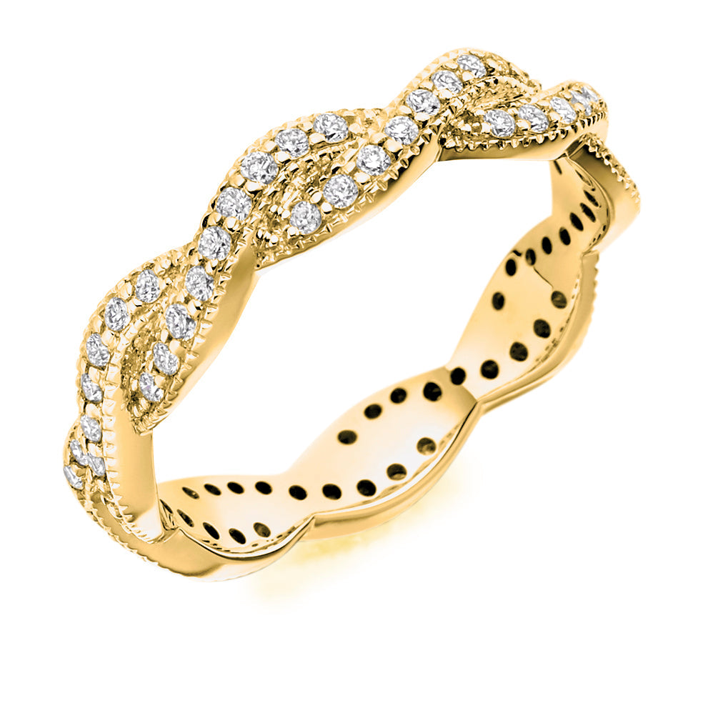 Grain-Set Full Eternity Ring, 0.5ct total (FET1806) in Yellow Gold
