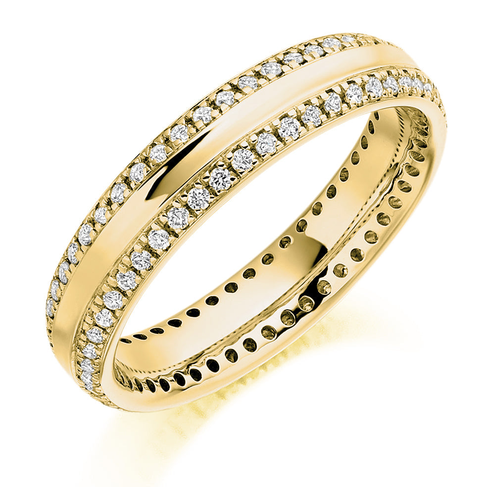 Grain-Set Full Eternity Ring, 0.5ct total (FET1808) in Yellow Gold